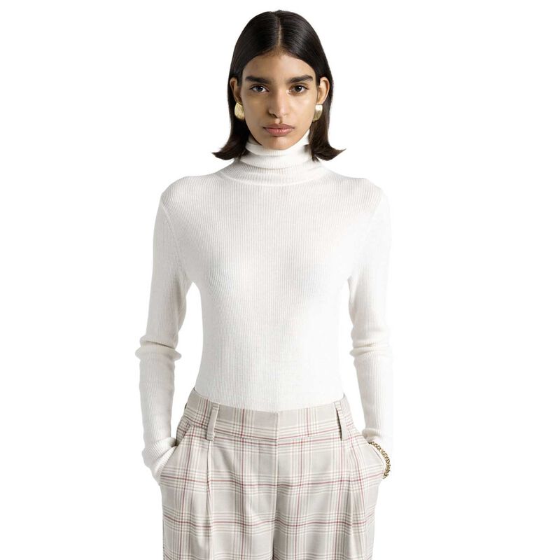 Cue Merino Turtle Neck Ribbed Knit image number 0